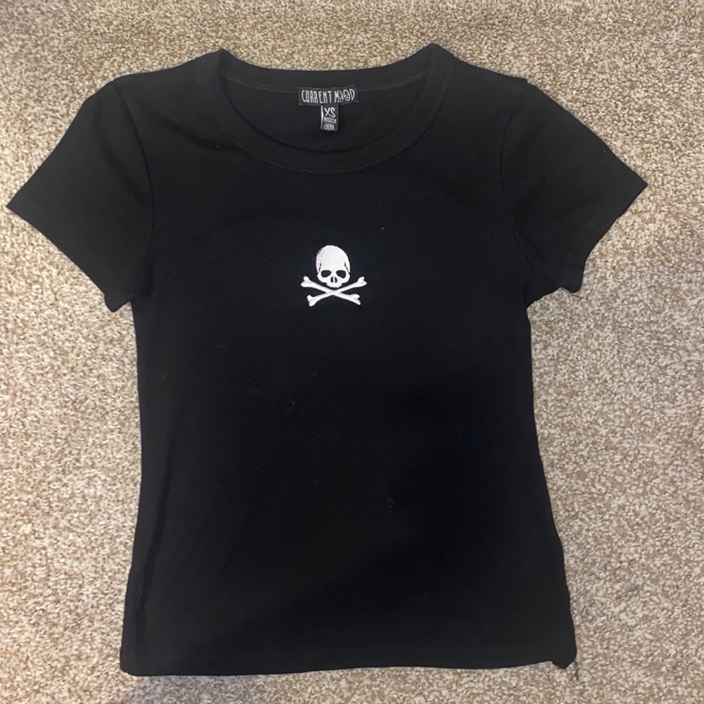 Dolls Kill skull crew neck tee